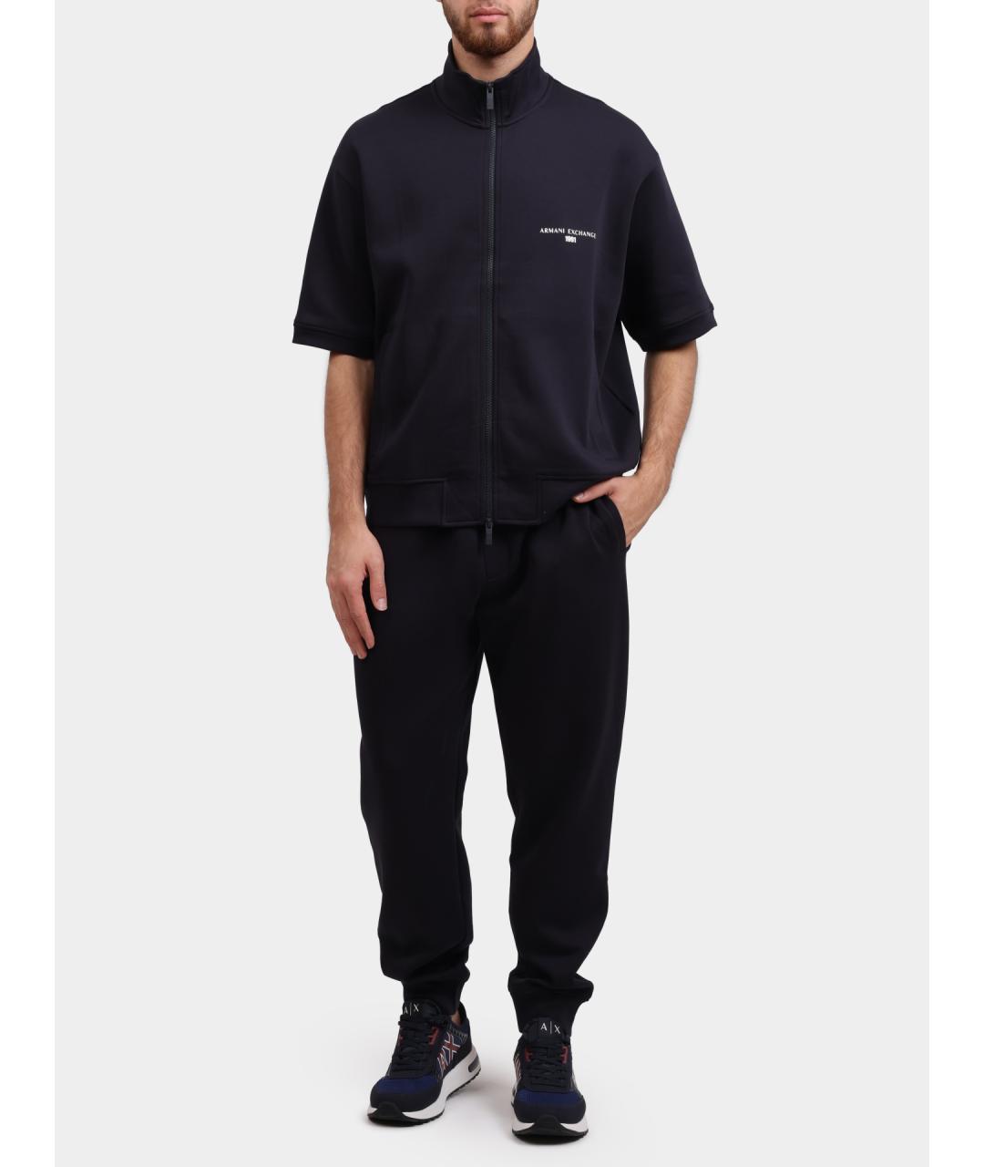 ARMANI EXCHANGE Темно-синие повседневные брюки, фото 2