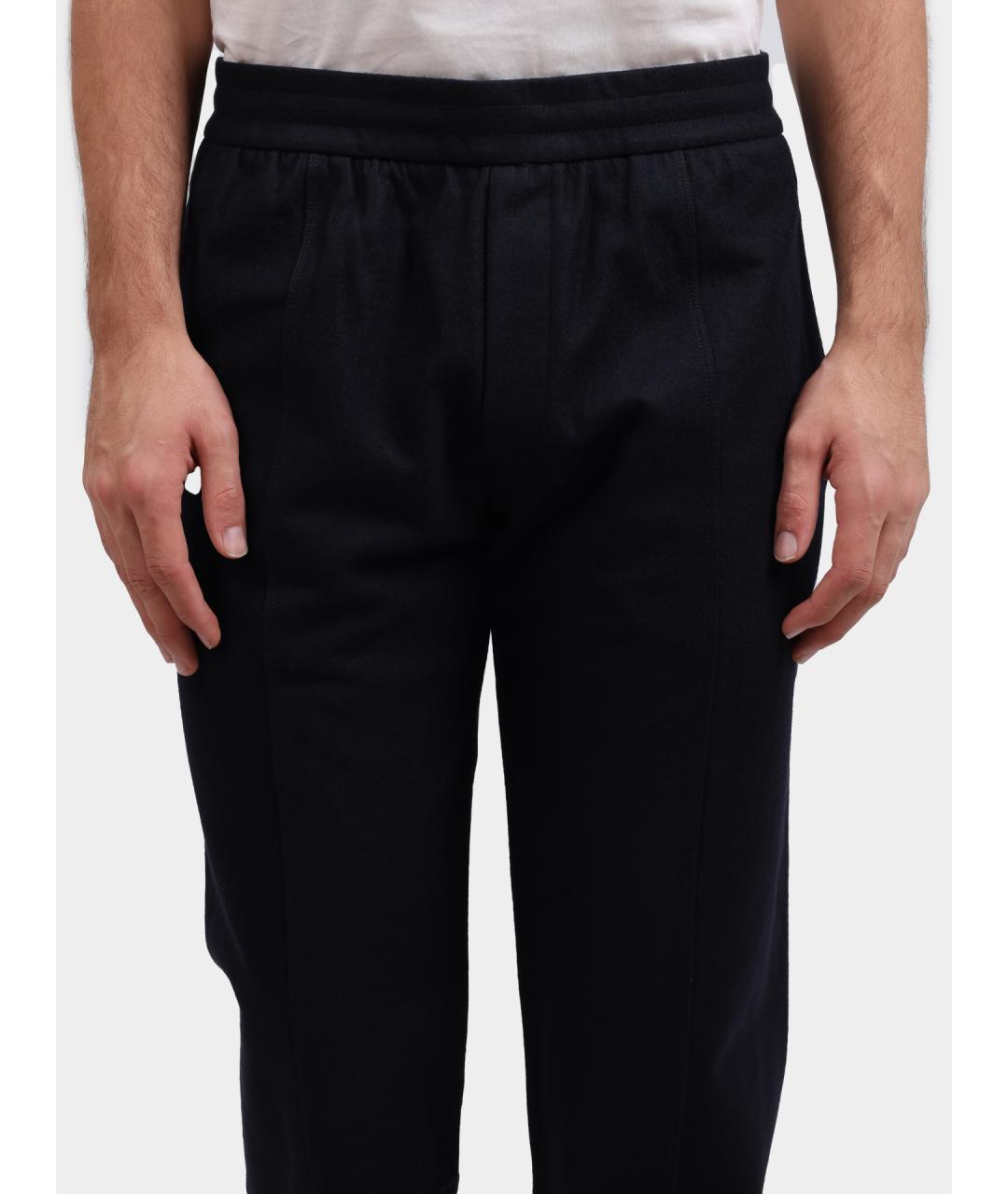 EMPORIO ARMANI Синие шерстяные повседневные брюки, фото 4