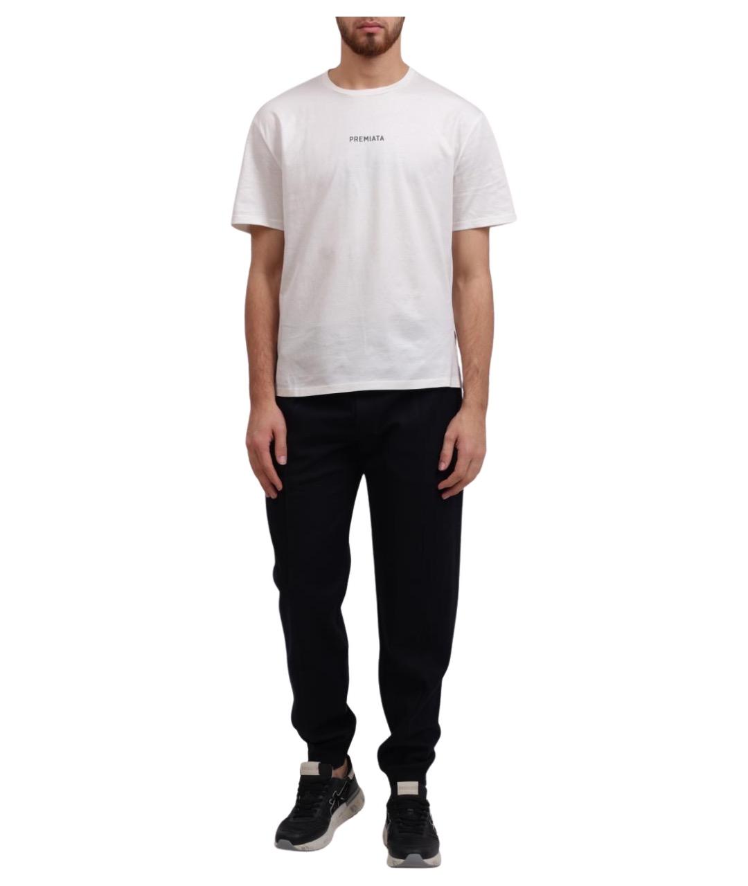 EMPORIO ARMANI Синие шерстяные повседневные брюки, фото 1