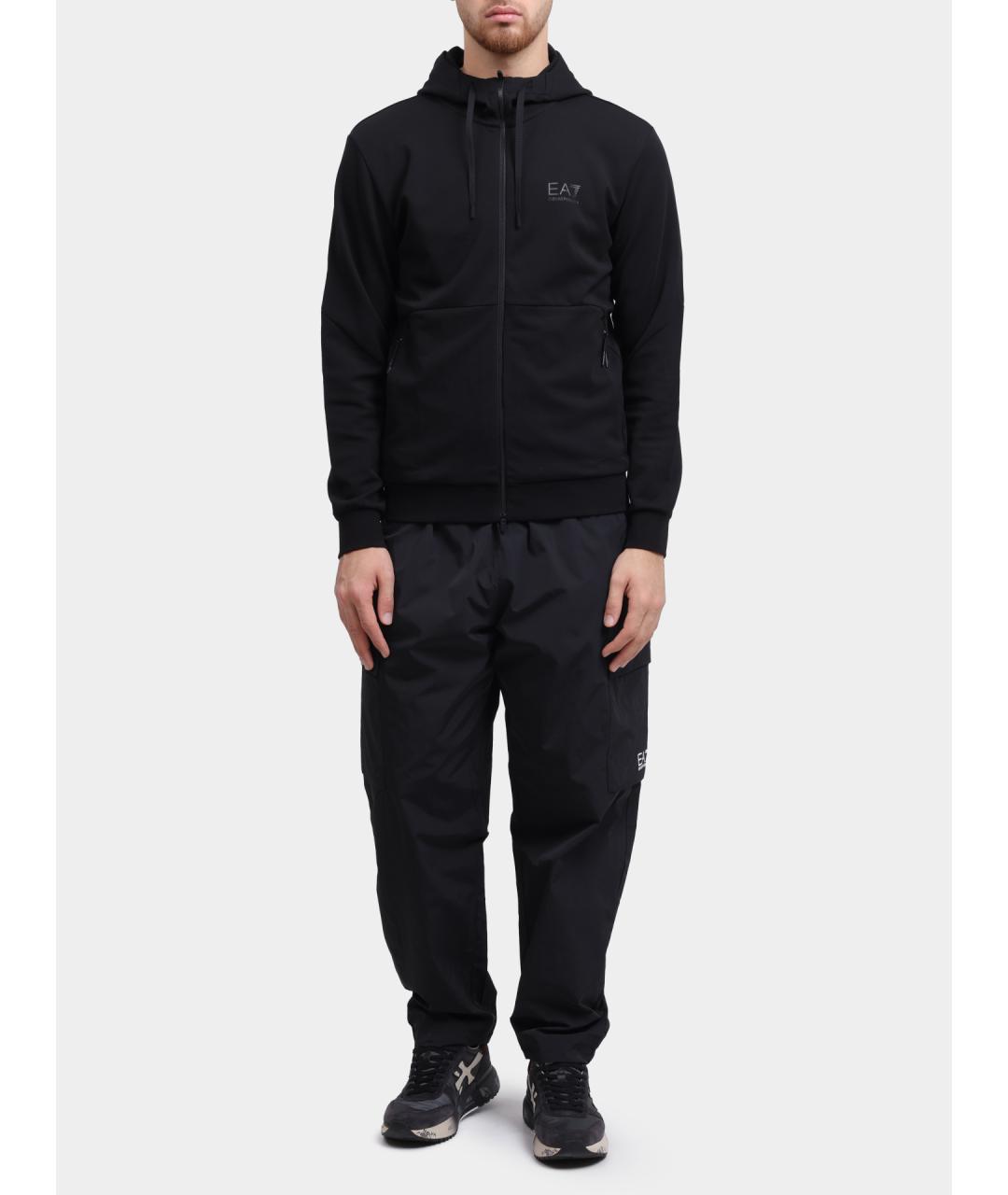 EA7 Черные повседневные брюки, фото 2