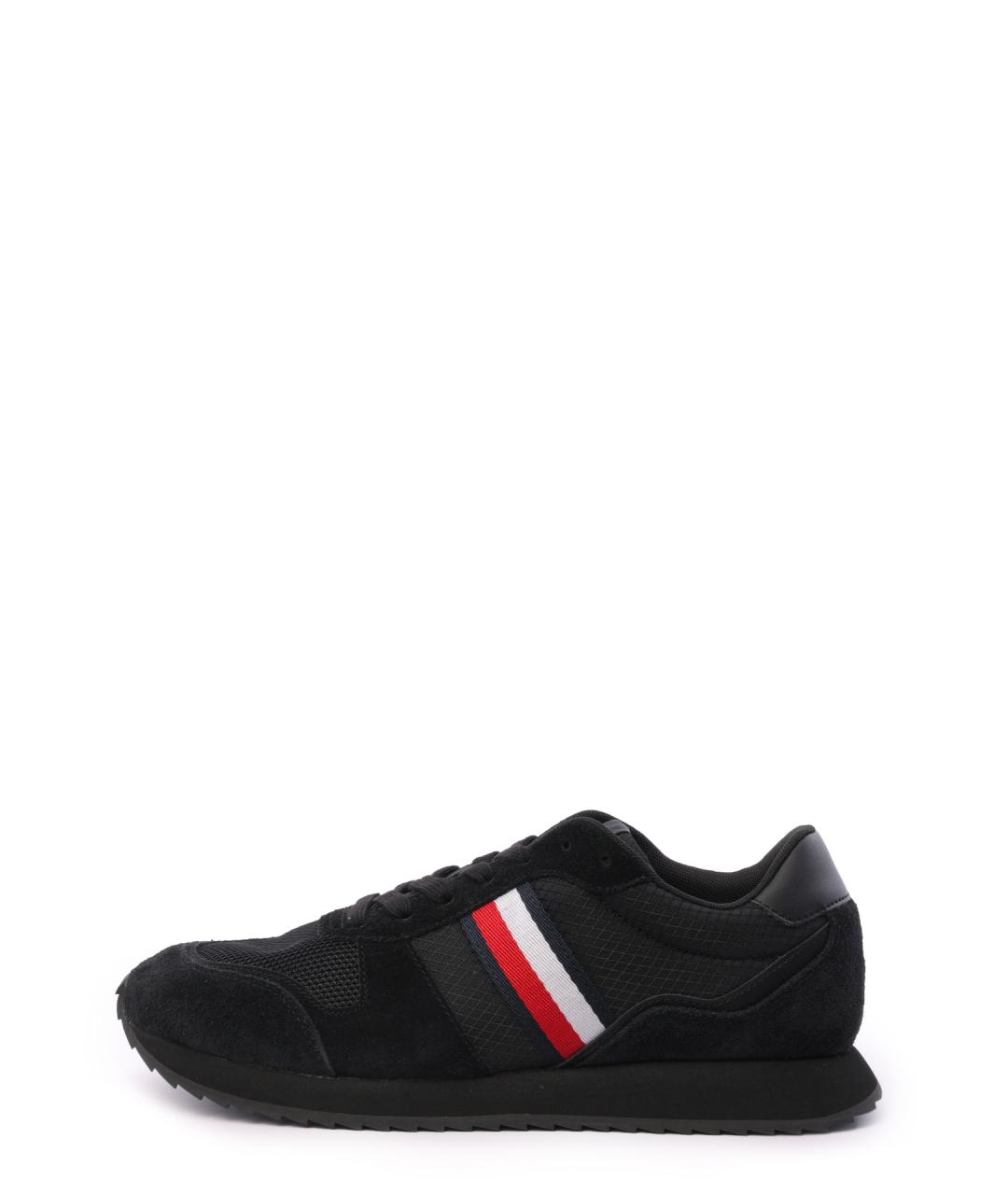 TOMMY HILFIGER Черные замшевые низкие кроссовки / кеды, фото 8