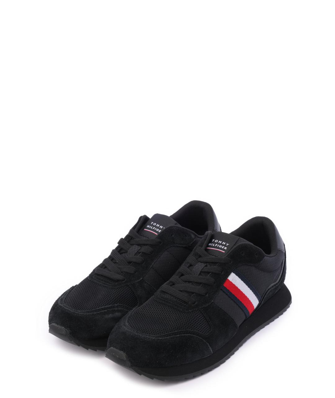 TOMMY HILFIGER Черные замшевые низкие кроссовки / кеды, фото 2