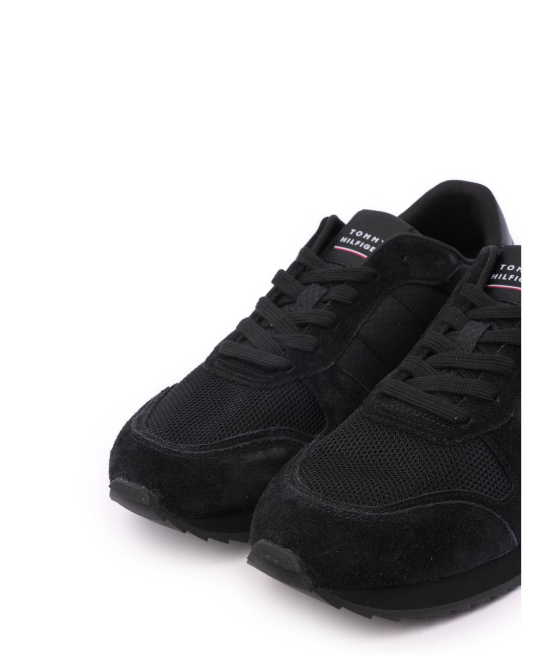 TOMMY HILFIGER Черные замшевые низкие кроссовки / кеды, фото 6