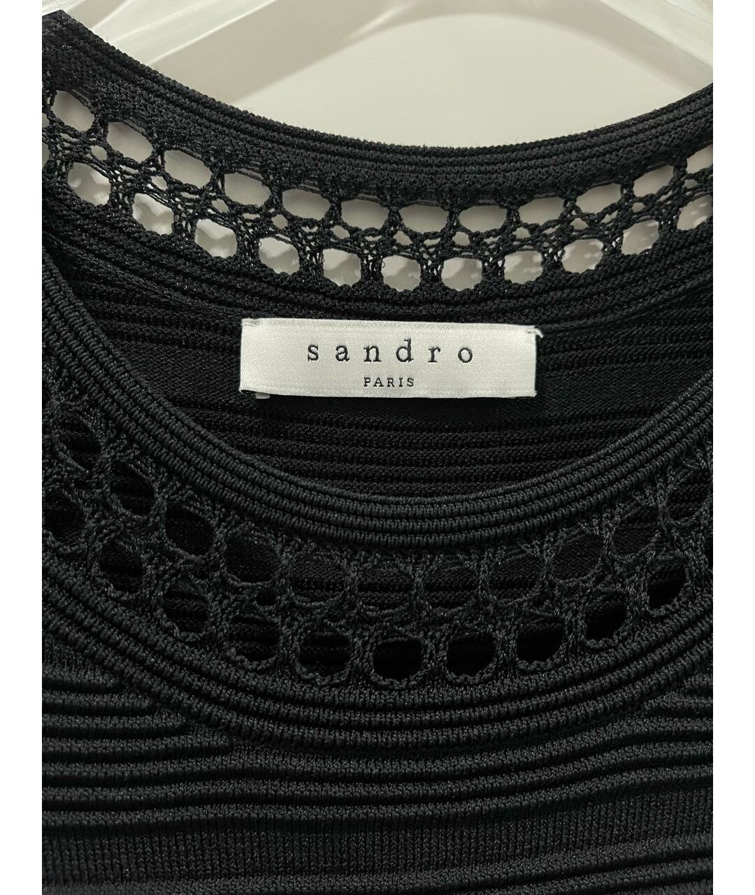 SANDRO Черное повседневное платье, фото 5