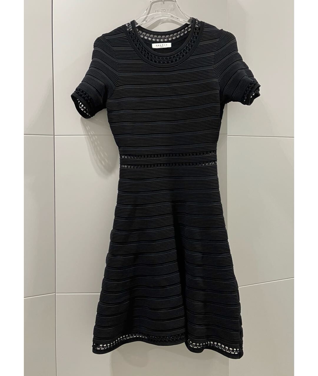 SANDRO Черное повседневное платье, фото 8