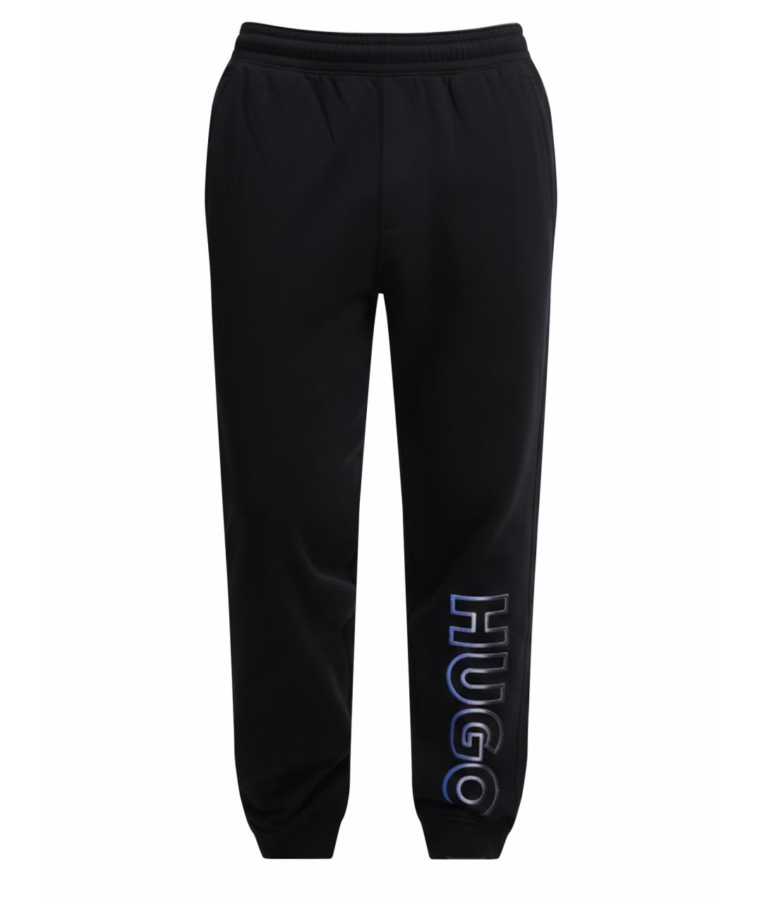 HUGO Черные хлопковые повседневные брюки, фото 1