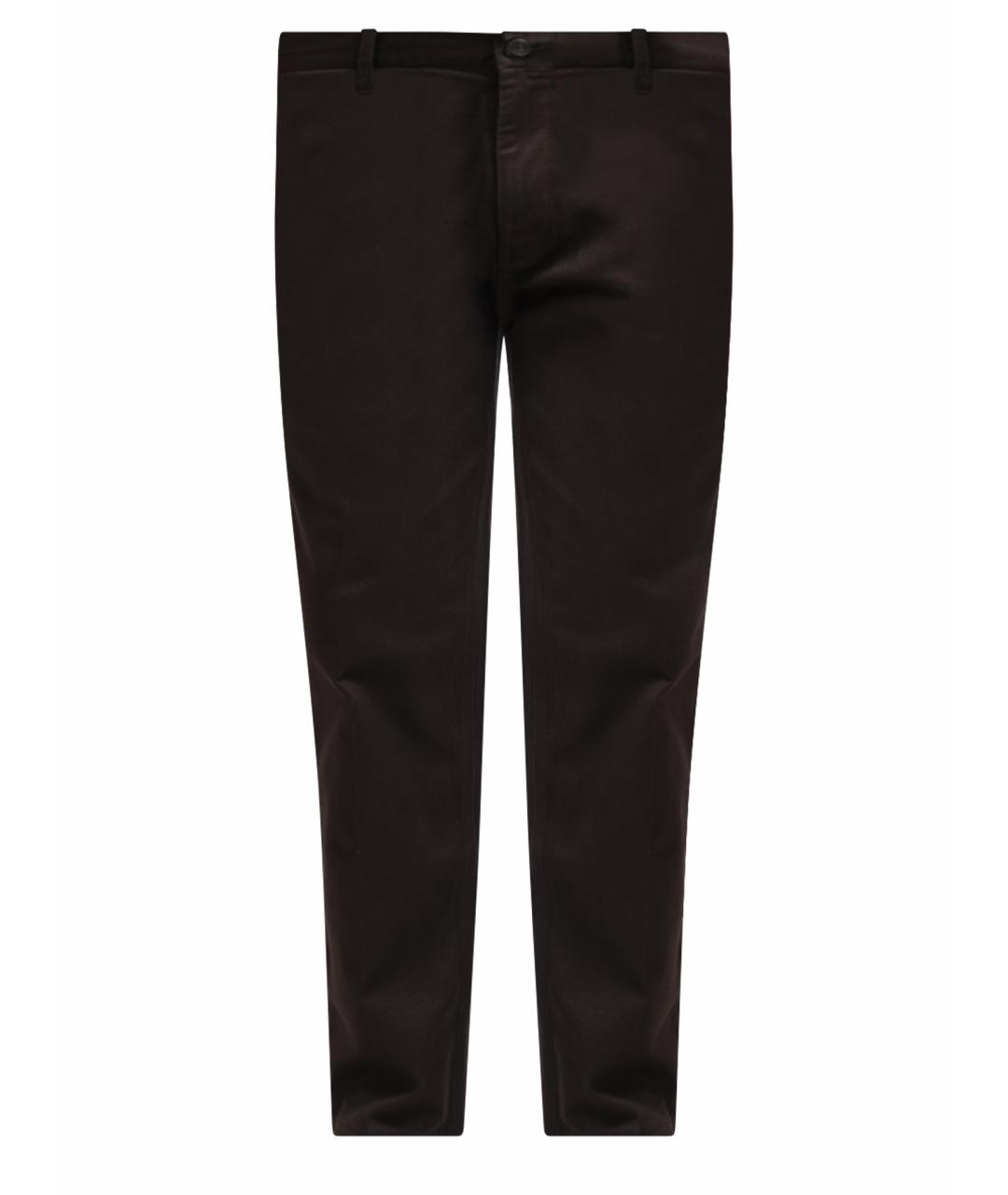 EMPORIO ARMANI Коричневые хлопковые прямые джинсы, фото 1