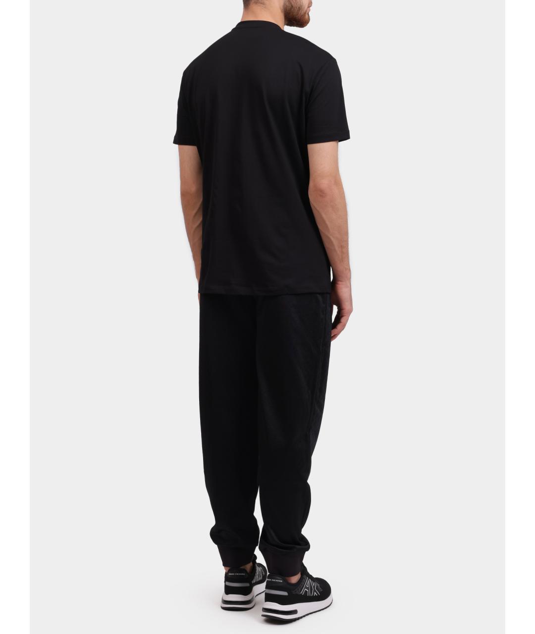 ARMANI EXCHANGE Черные хлопковые повседневные брюки, фото 5