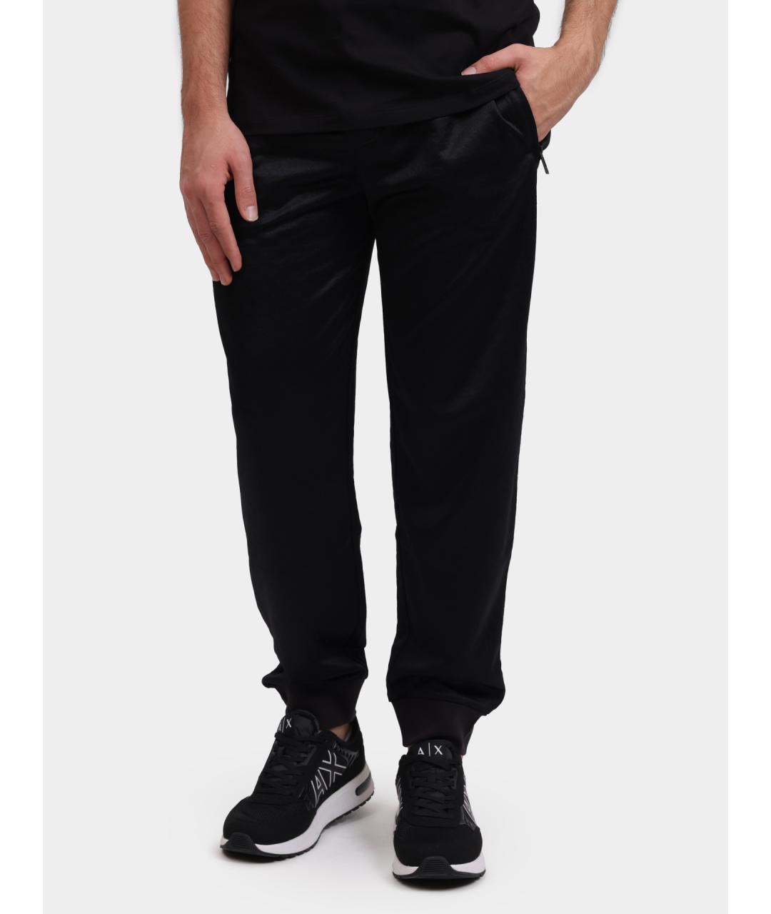 ARMANI EXCHANGE Черные хлопковые повседневные брюки, фото 6