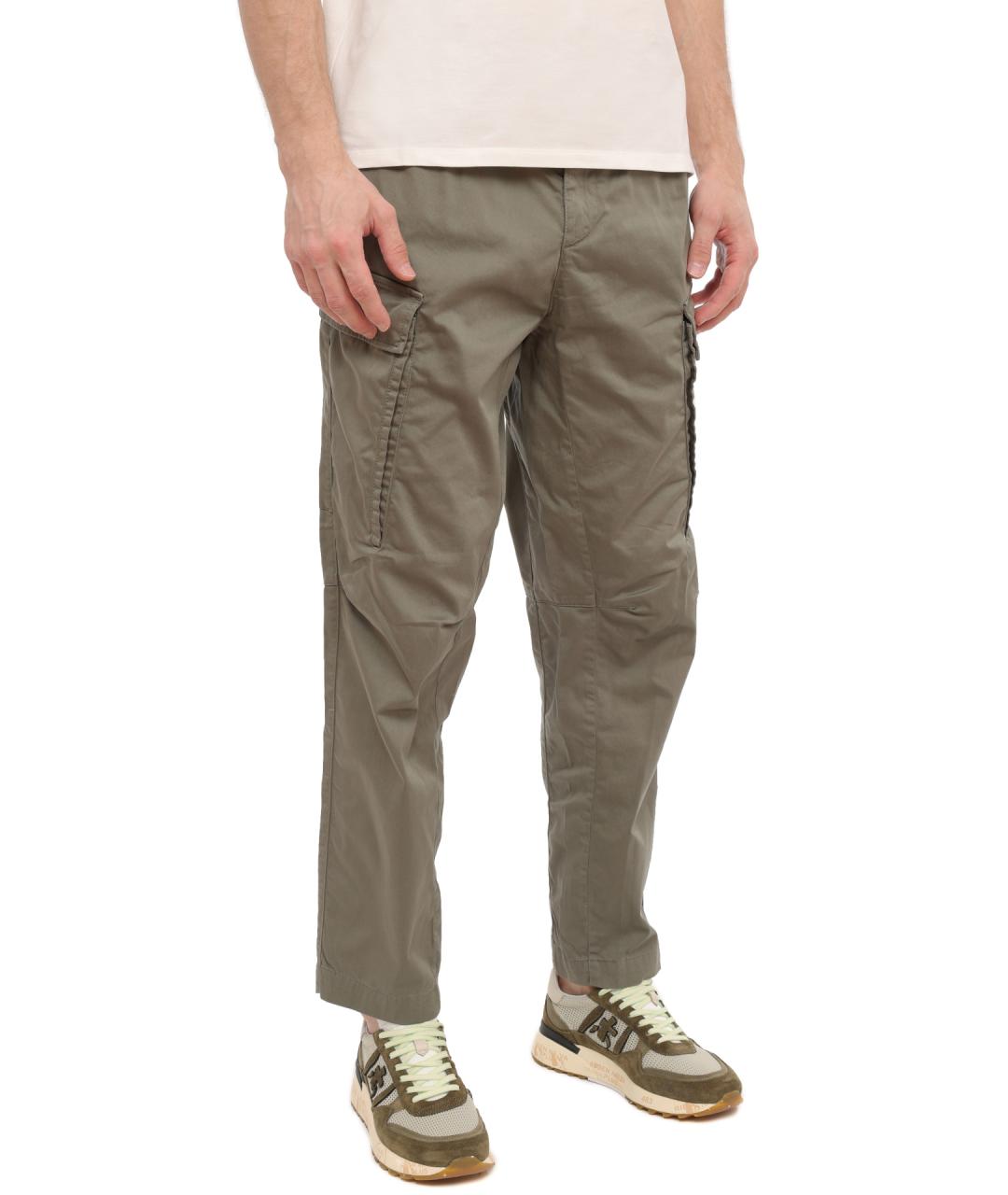 CP COMPANY Зеленые хлопковые повседневные брюки, фото 5