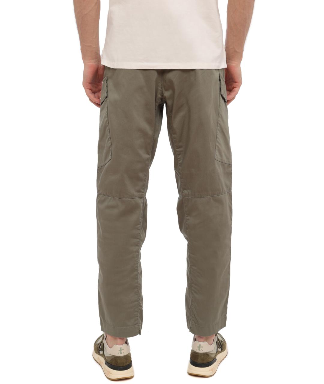 CP COMPANY Зеленые хлопковые повседневные брюки, фото 2