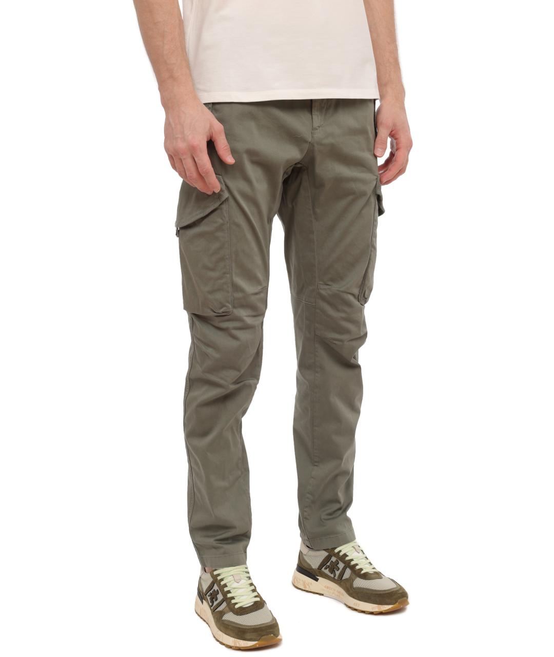 CP COMPANY Зеленые хлопковые повседневные брюки, фото 3