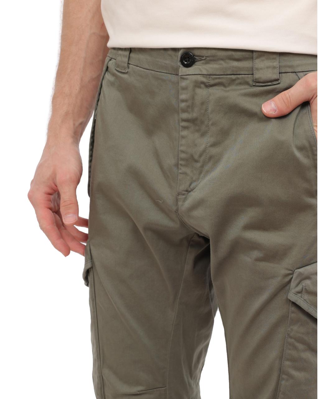 CP COMPANY Зеленые хлопковые повседневные брюки, фото 5