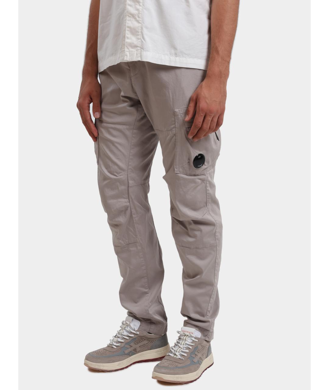 CP COMPANY Серые хлопковые повседневные брюки, фото 3