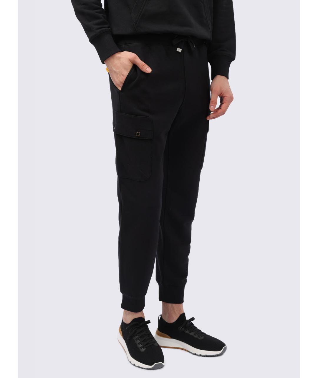 PARAJUMPERS Черные хлопковые повседневные брюки, фото 4