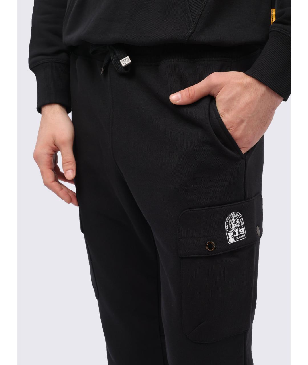 PARAJUMPERS Черные хлопковые повседневные брюки, фото 5