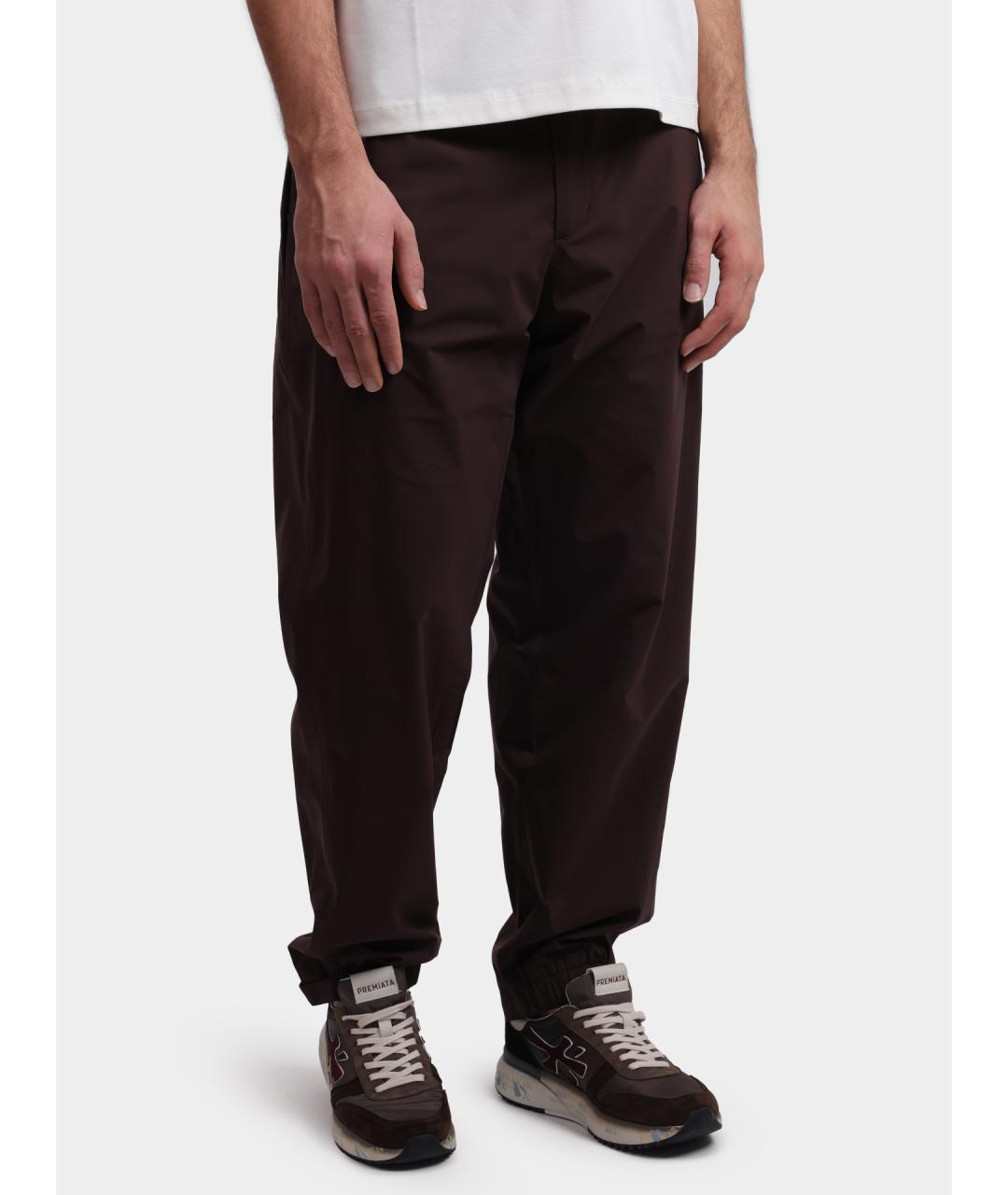 HERNO Коричневые повседневные брюки, фото 3