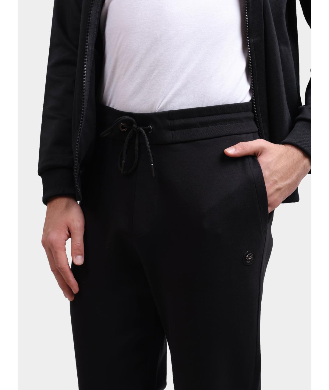 HUGO BOSS Черные полиэстеровые повседневные брюки, фото 4