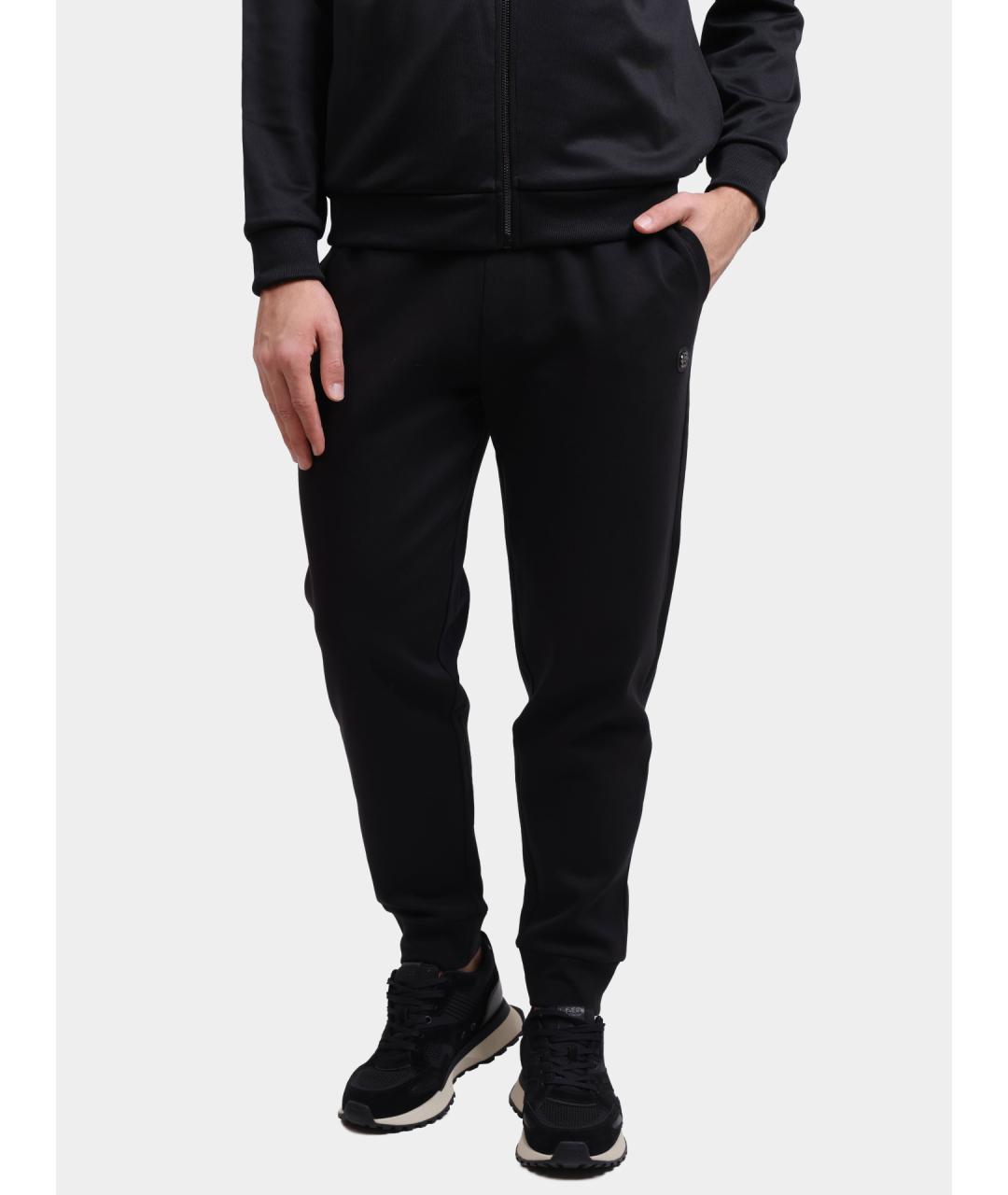 HUGO BOSS Черные полиэстеровые повседневные брюки, фото 2