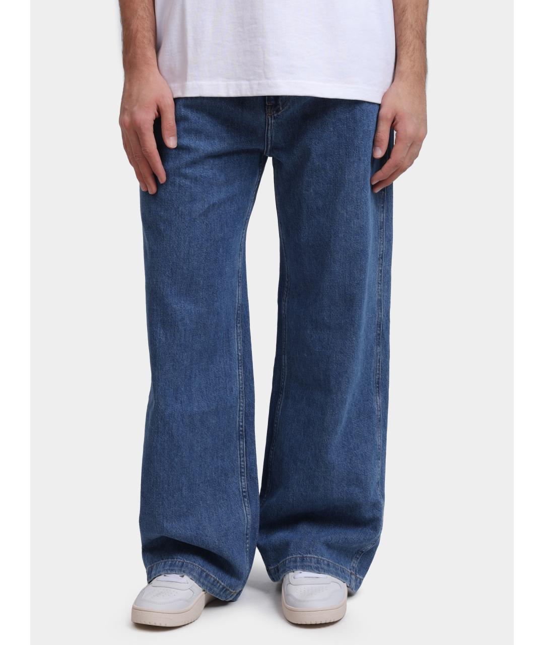 CALVIN KLEIN Синие хлопковые прямые джинсы, фото 5