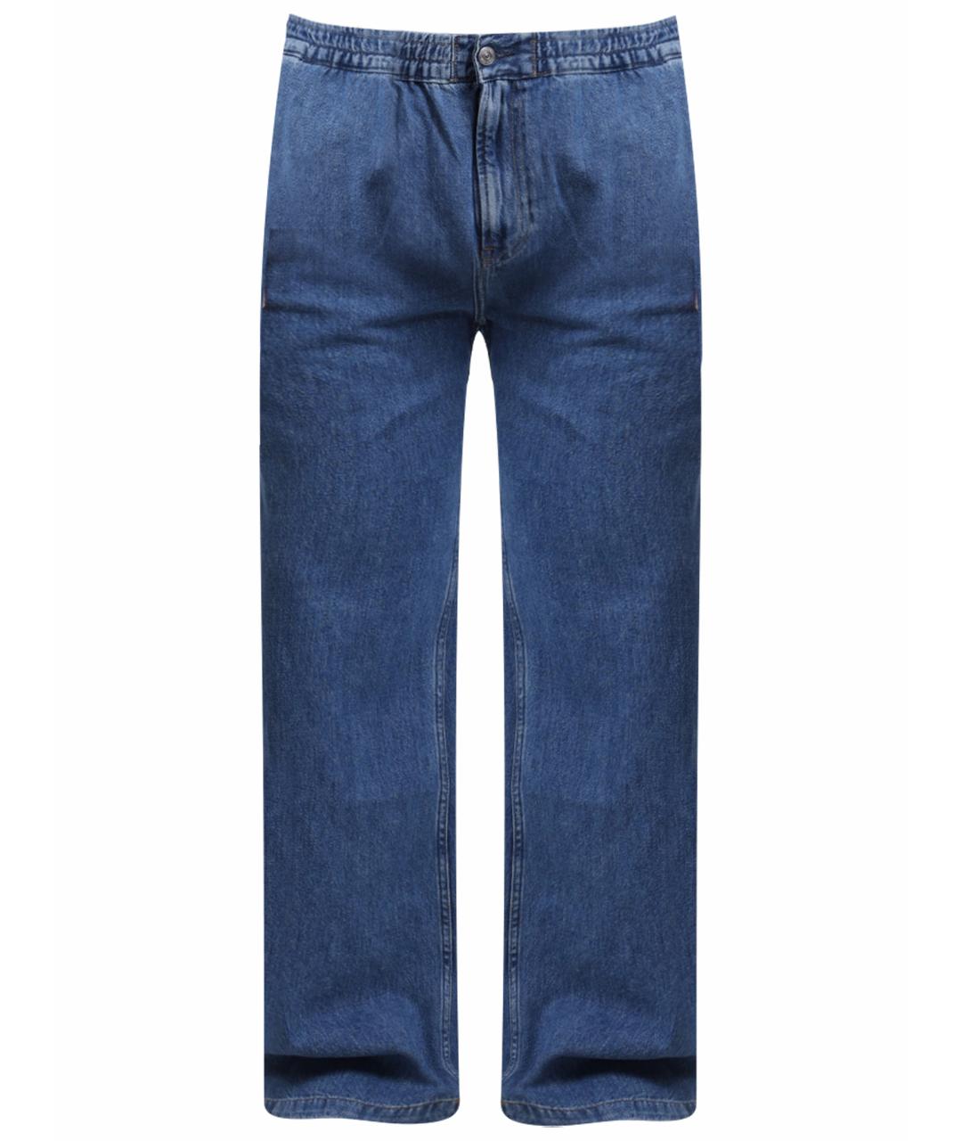 CALVIN KLEIN Синие хлопковые прямые джинсы, фото 1