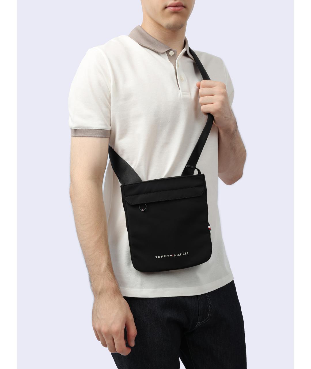 TOMMY HILFIGER Черная сумка на плечо, фото 5