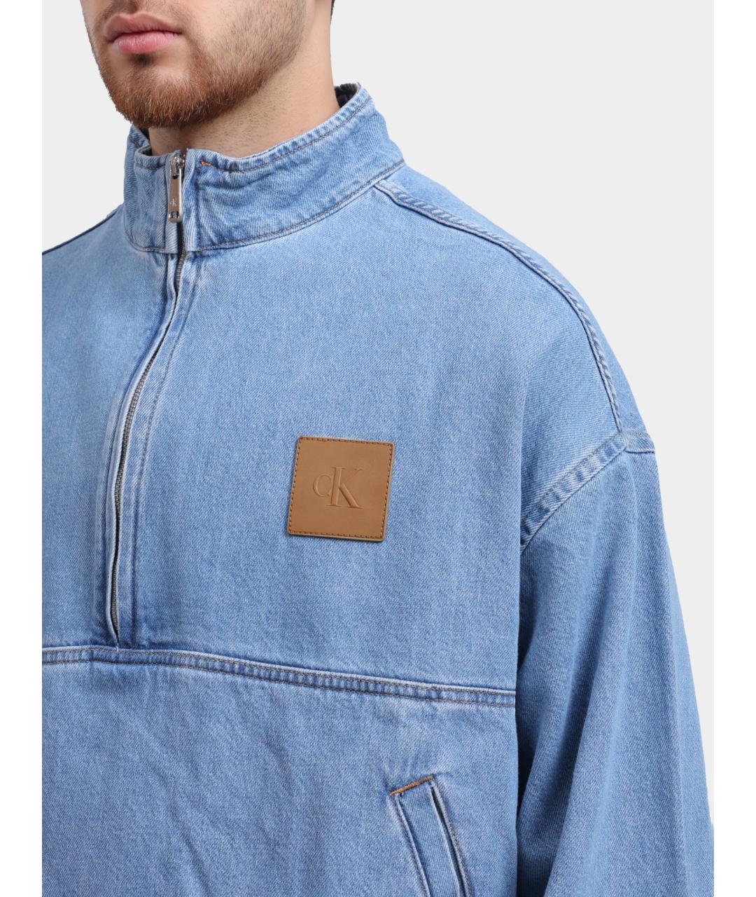 CALVIN KLEIN Голубая деним куртка, фото 4