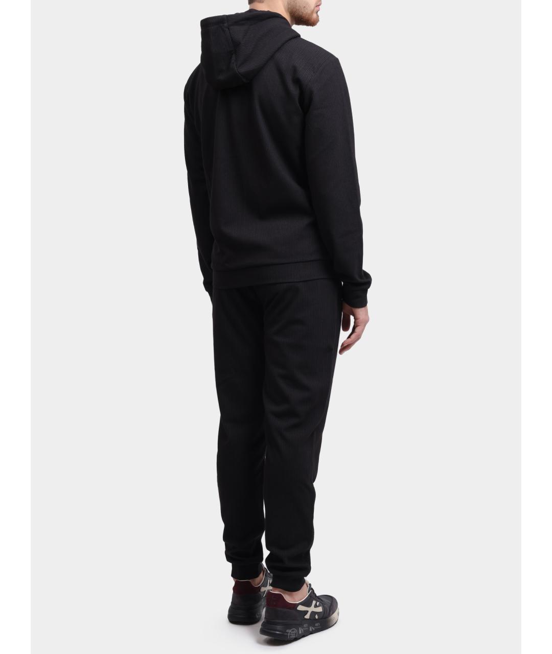 EA7 Черные полиэстеровые повседневные брюки, фото 5