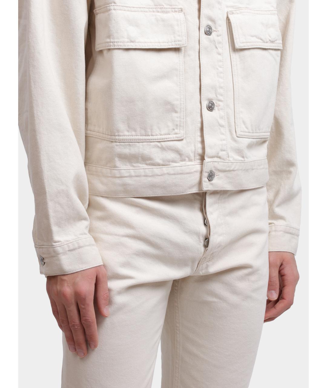 CALVIN KLEIN Бежевая деним куртка, фото 4