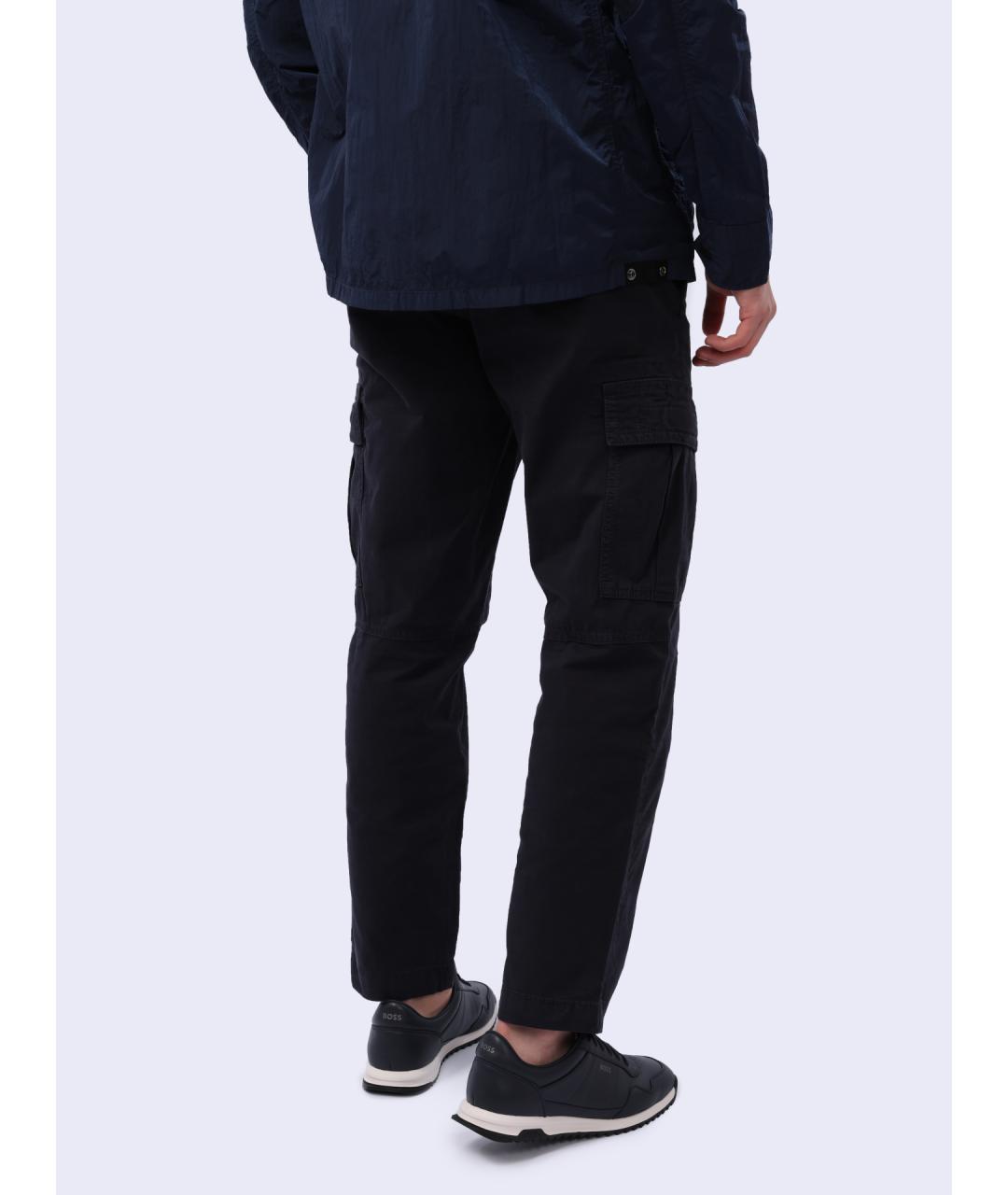 HUGO BOSS Темно-синие повседневные брюки, фото 5