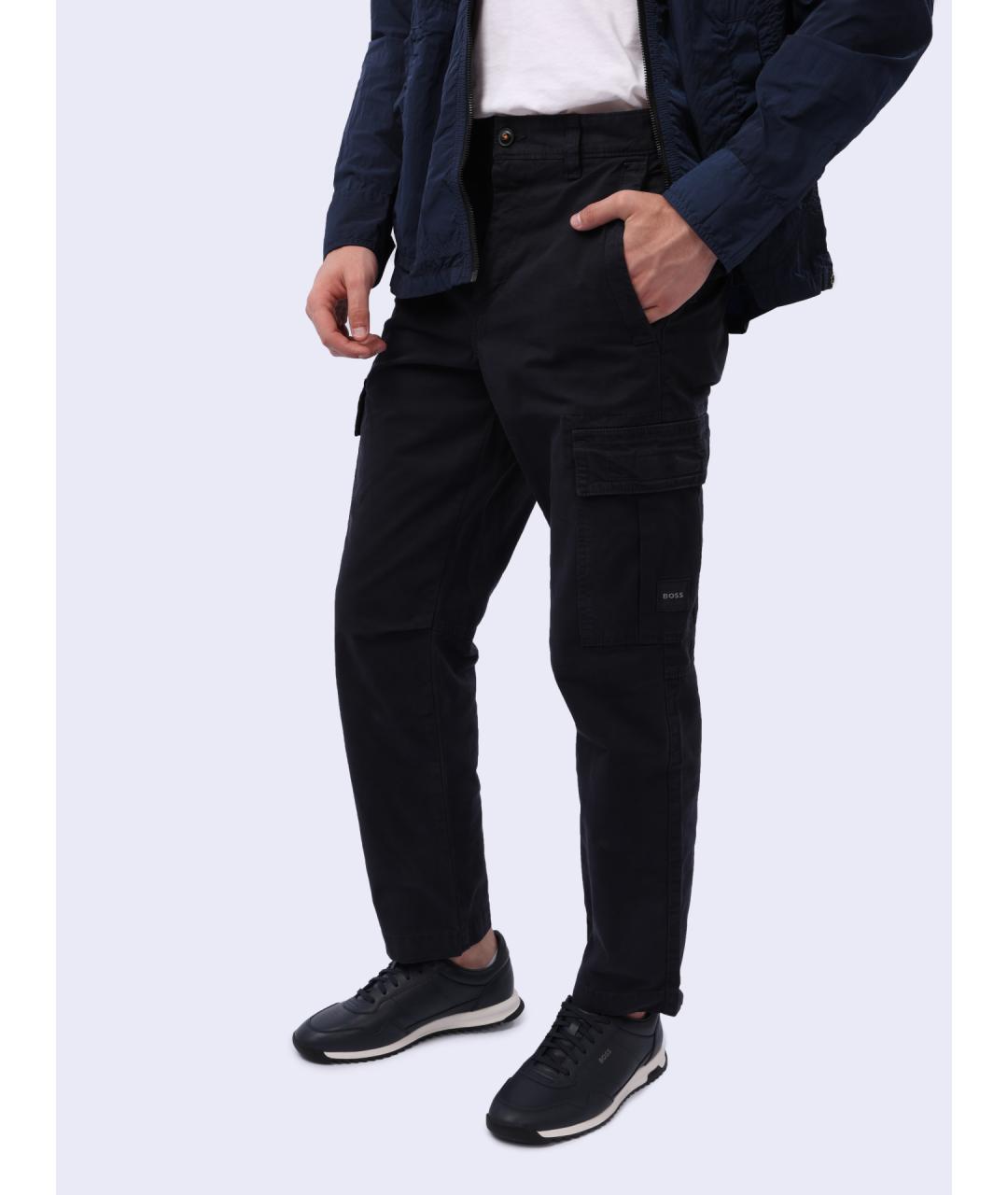 HUGO BOSS Темно-синие повседневные брюки, фото 4
