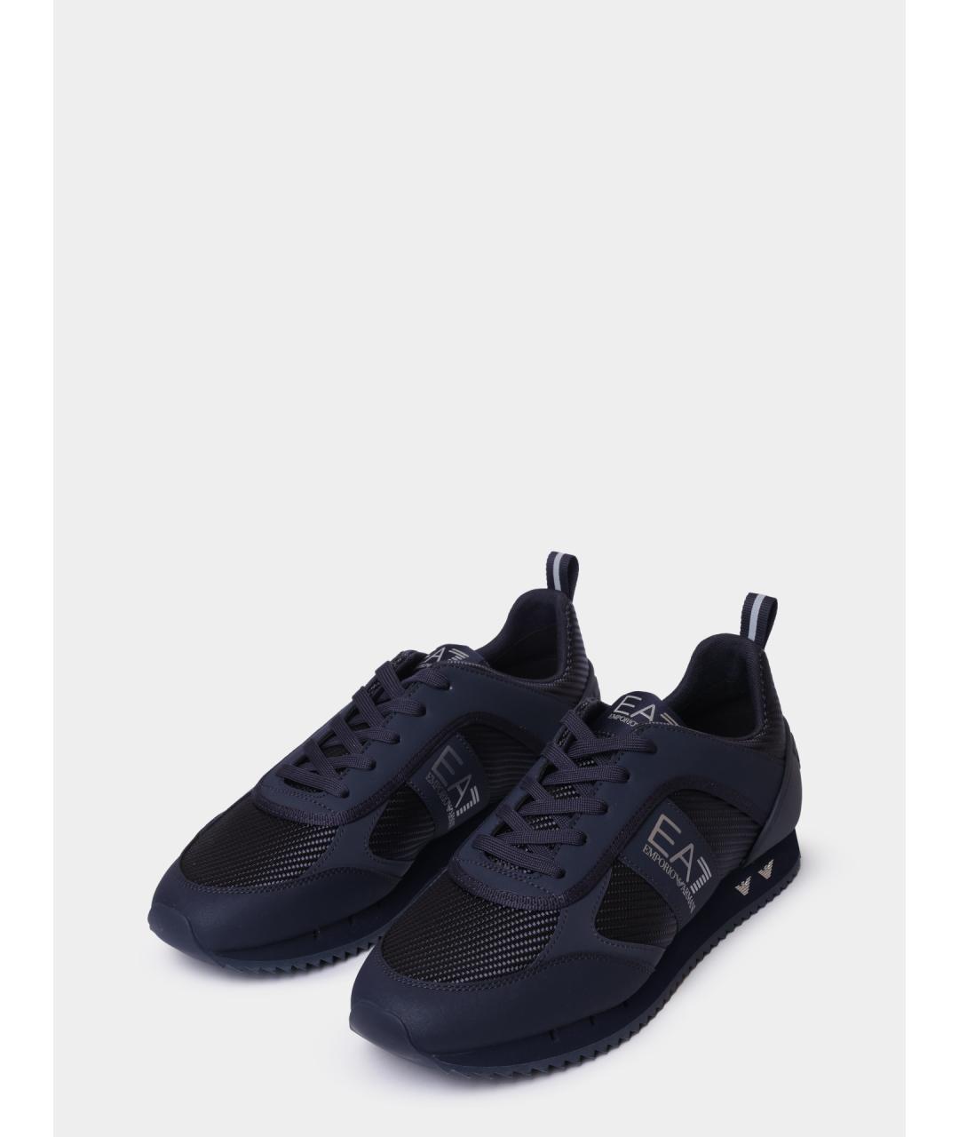 EA7 Темно-синие низкие кроссовки / кеды, фото 2