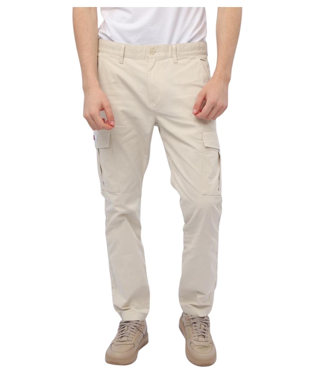 TOMMY HILFIGER Белые хлопковые повседневные брюки, фото 1