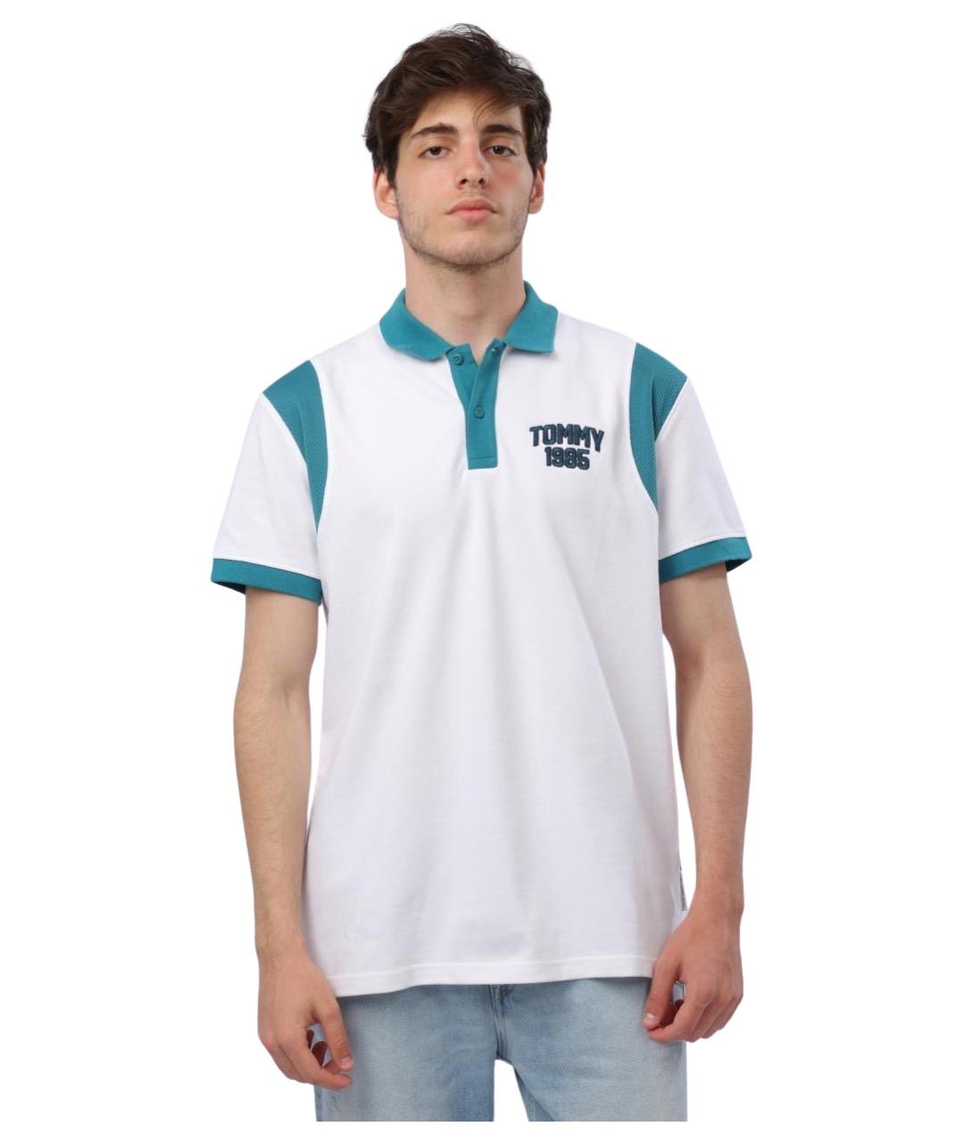 TOMMY HILFIGER Белое хлопковое поло с коротким рукавом, фото 1