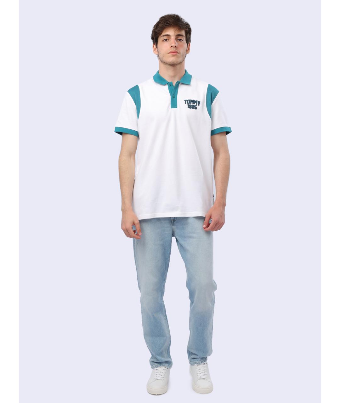 TOMMY HILFIGER Белое хлопковое поло с коротким рукавом, фото 2