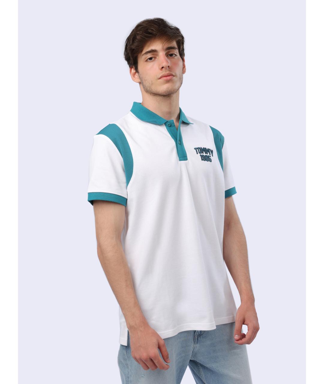 TOMMY HILFIGER Белое хлопковое поло с коротким рукавом, фото 3