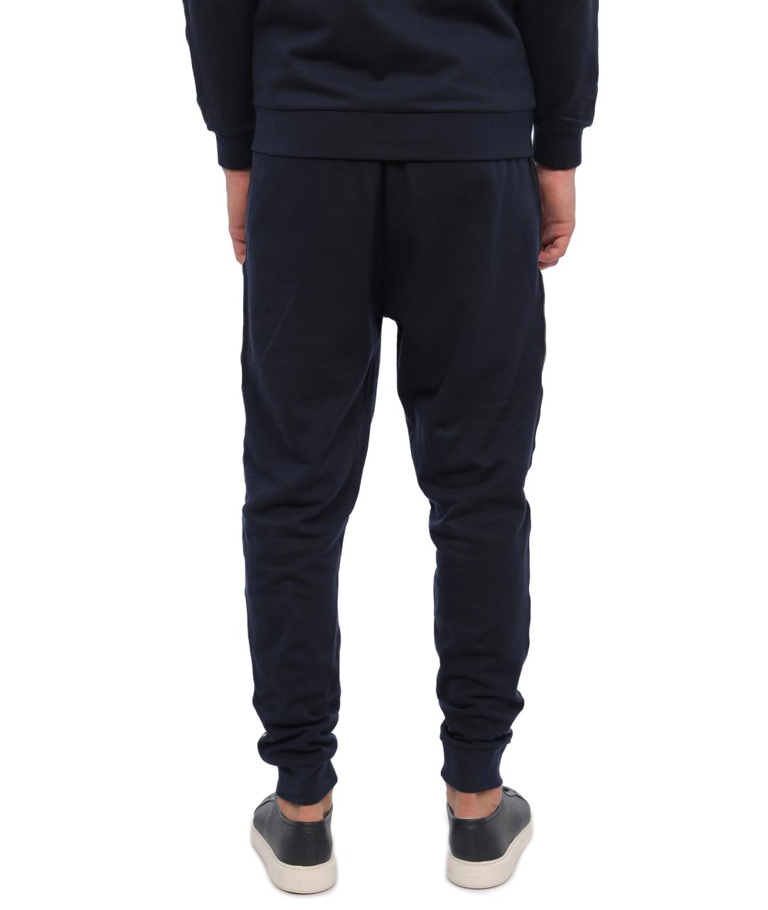 HUGO Синие хлопковые повседневные брюки, фото 4