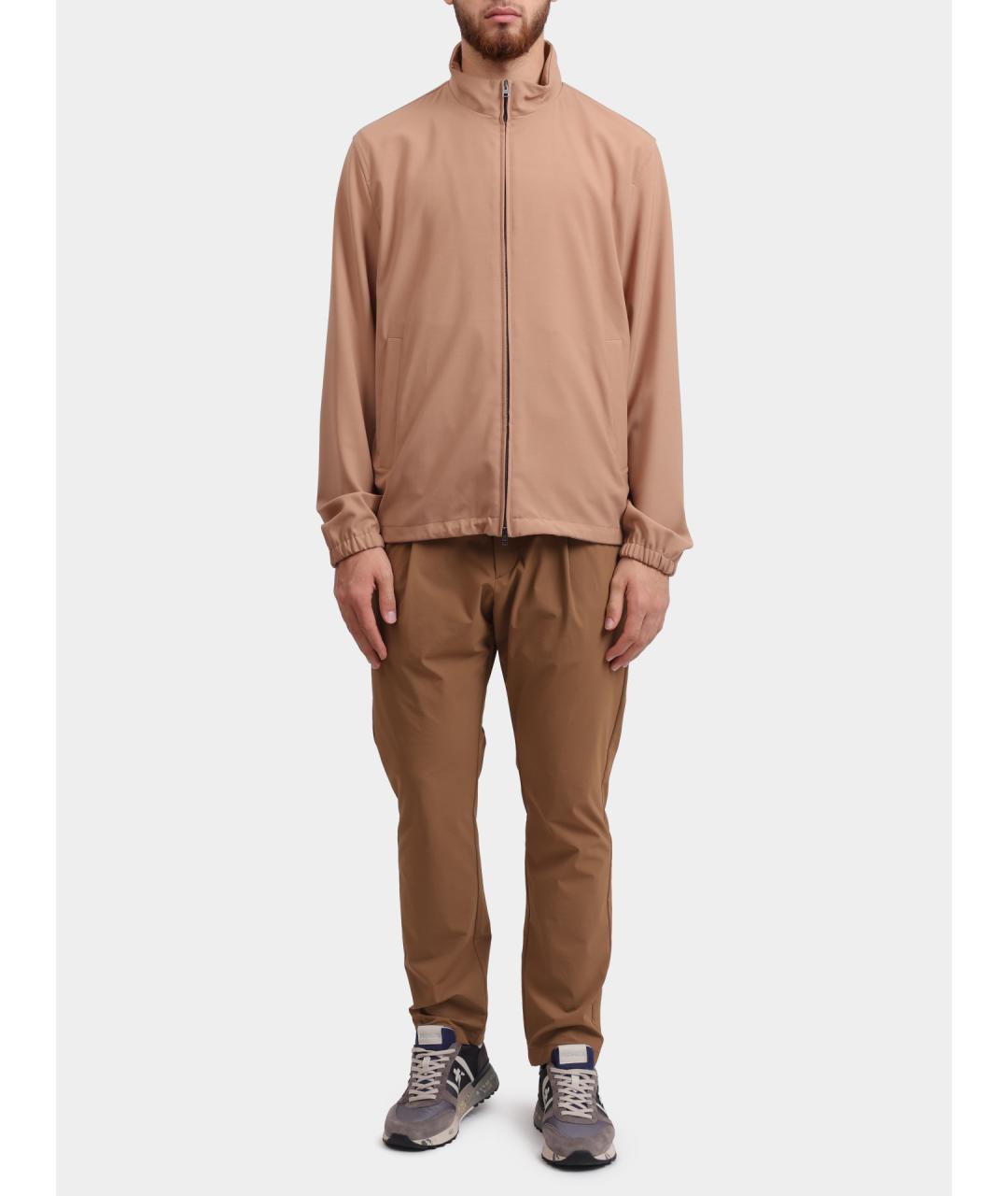 HERNO Коричневые повседневные брюки, фото 2