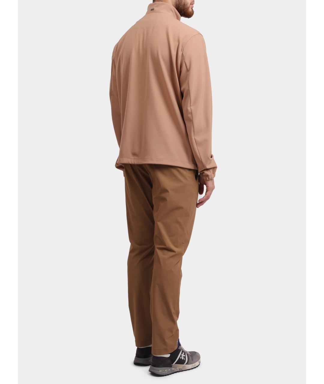 HERNO Коричневые повседневные брюки, фото 5