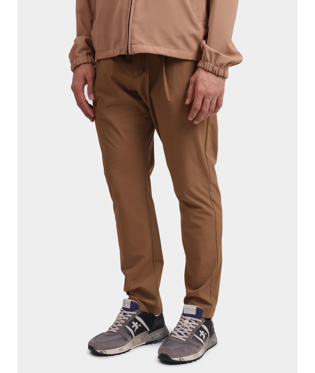 HERNO Коричневые повседневные брюки, фото 3