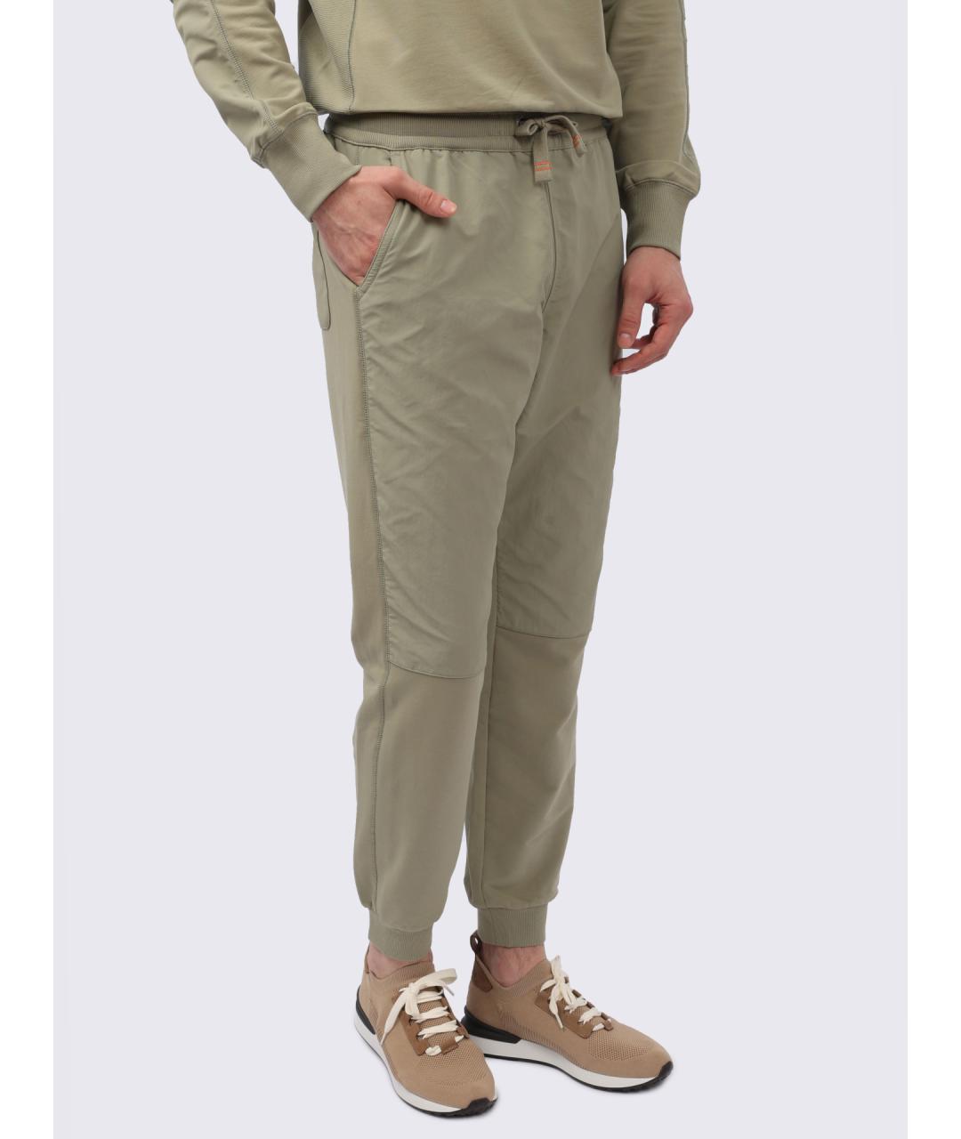 PARAJUMPERS Зеленые хлопковые повседневные брюки, фото 4