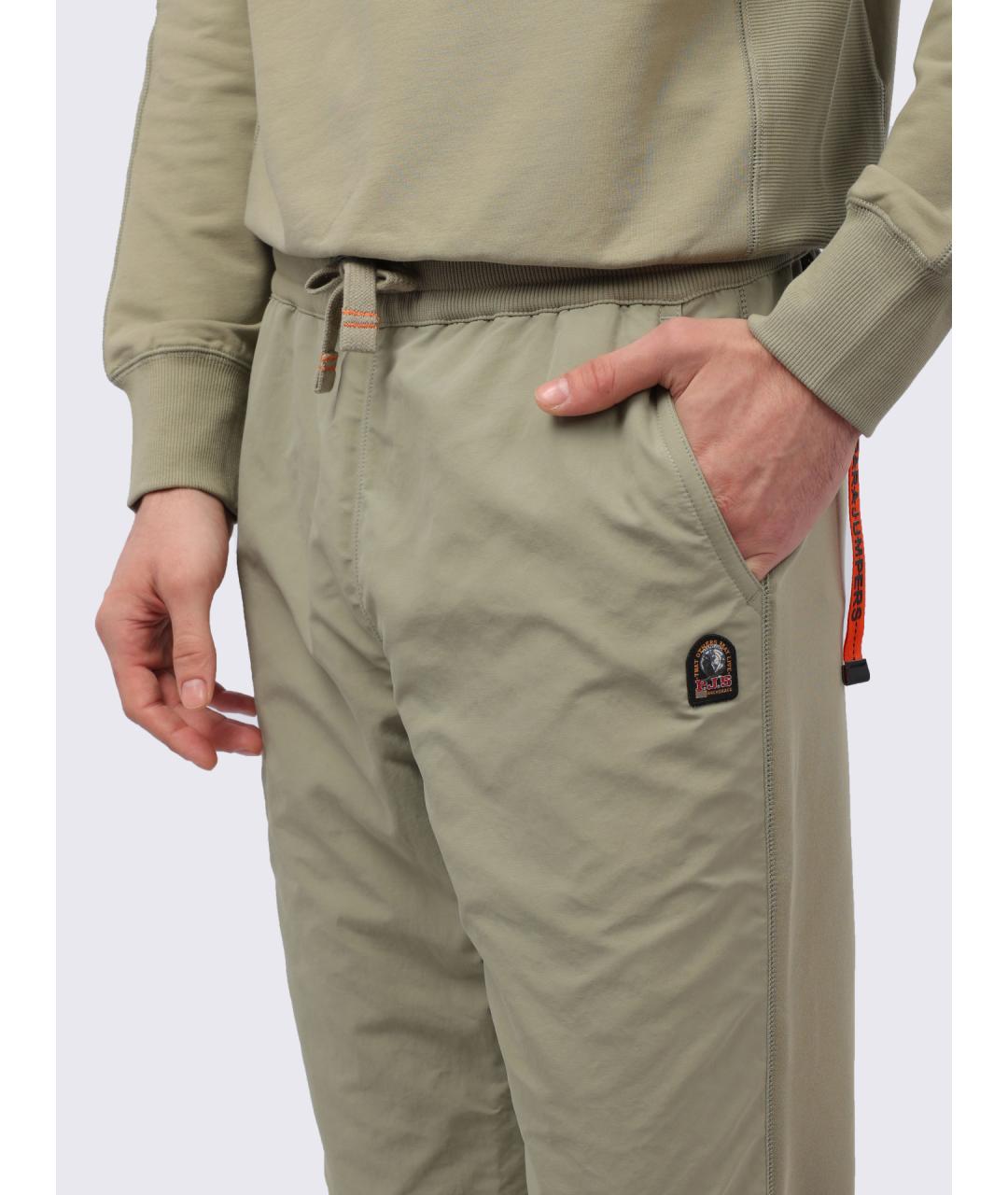 PARAJUMPERS Зеленые хлопковые повседневные брюки, фото 5