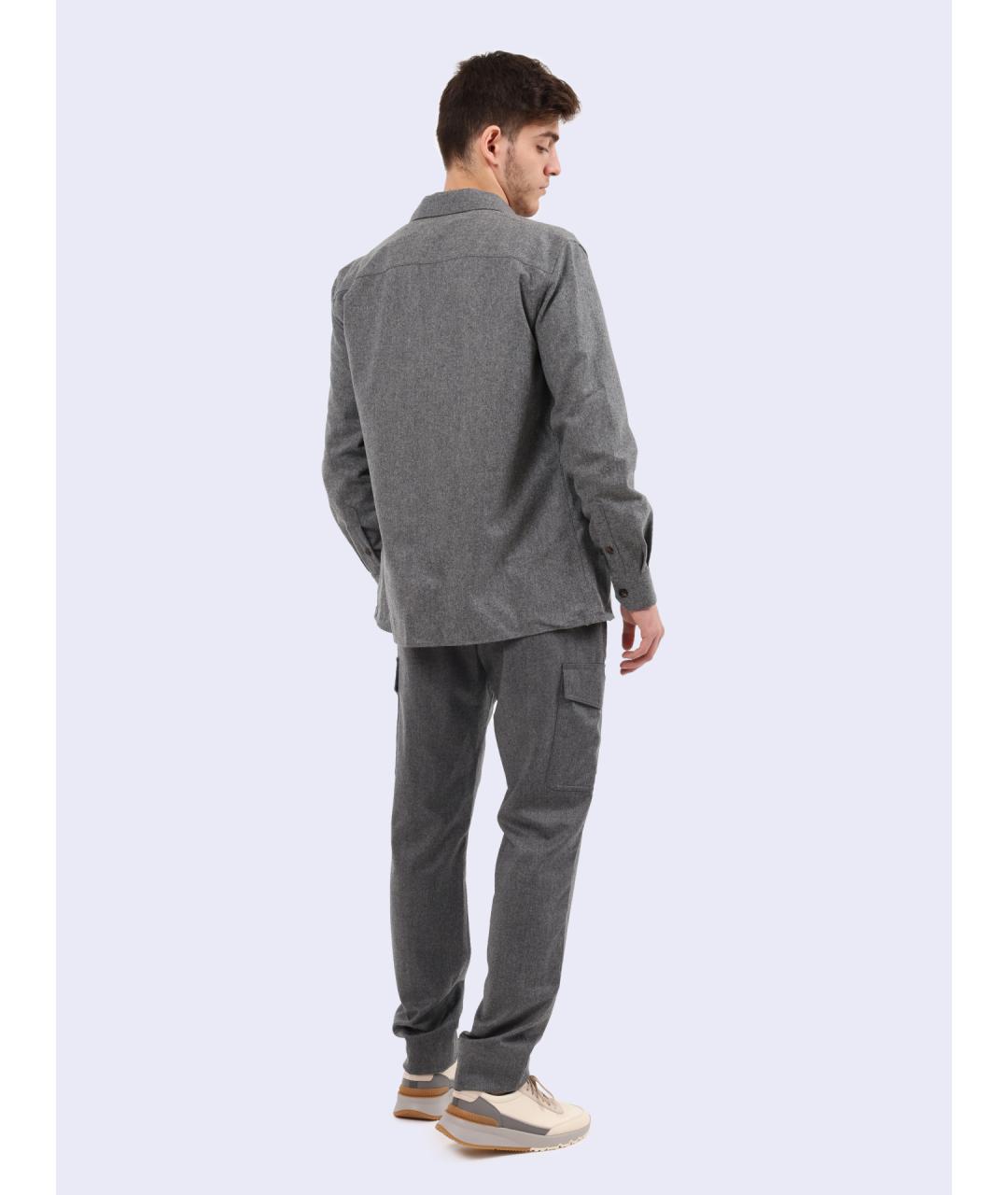 BRUNELLO CUCINELLI Серые повседневные брюки, фото 3