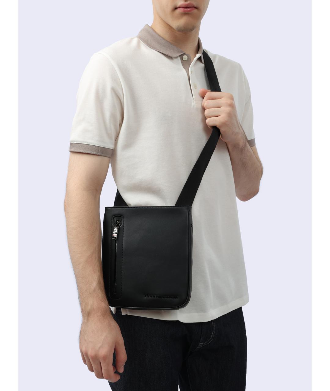 TOMMY HILFIGER Черная сумка на плечо, фото 5