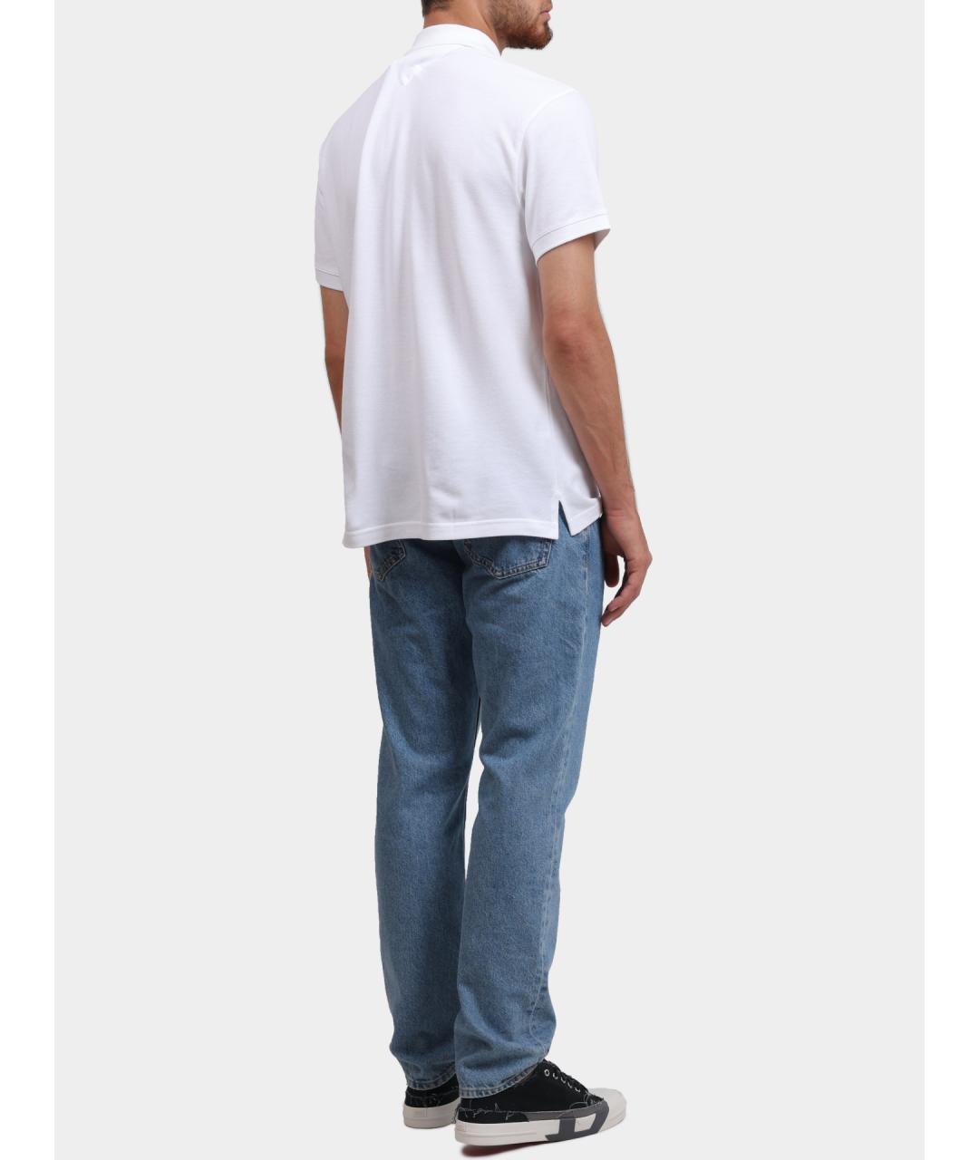 TOMMY HILFIGER Белое хлопковое поло с коротким рукавом, фото 4