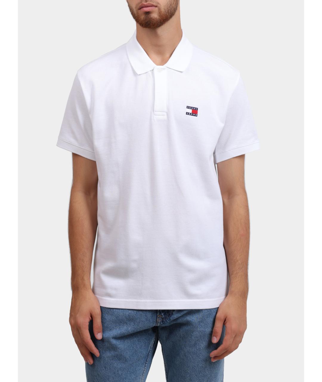 TOMMY HILFIGER Белое хлопковое поло с коротким рукавом, фото 5