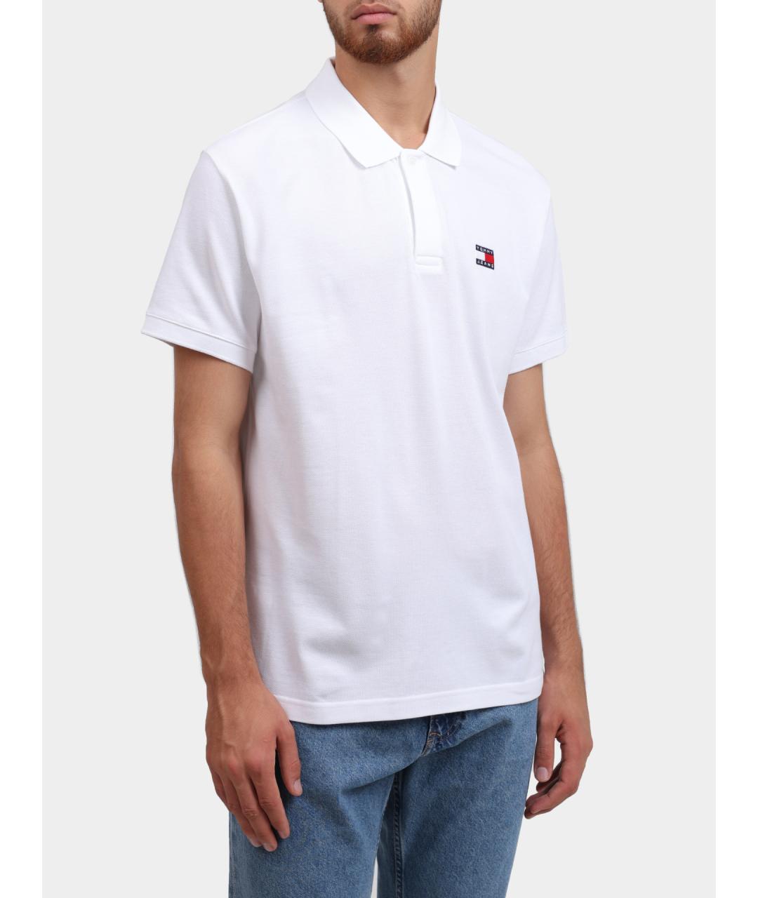 TOMMY HILFIGER Белое хлопковое поло с коротким рукавом, фото 3