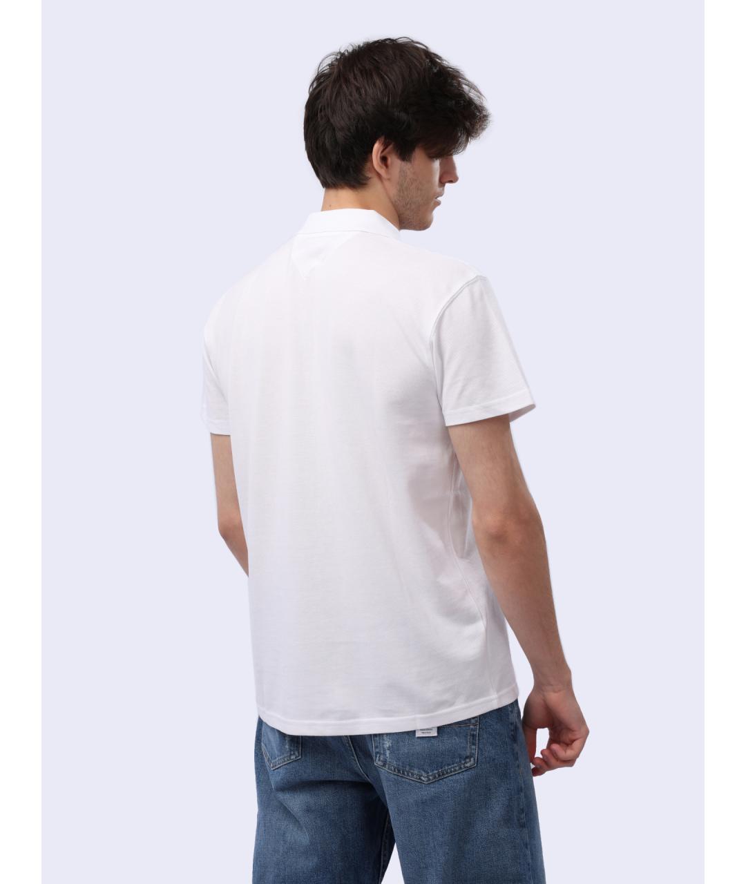 TOMMY HILFIGER Белое хлопковое поло с коротким рукавом, фото 4