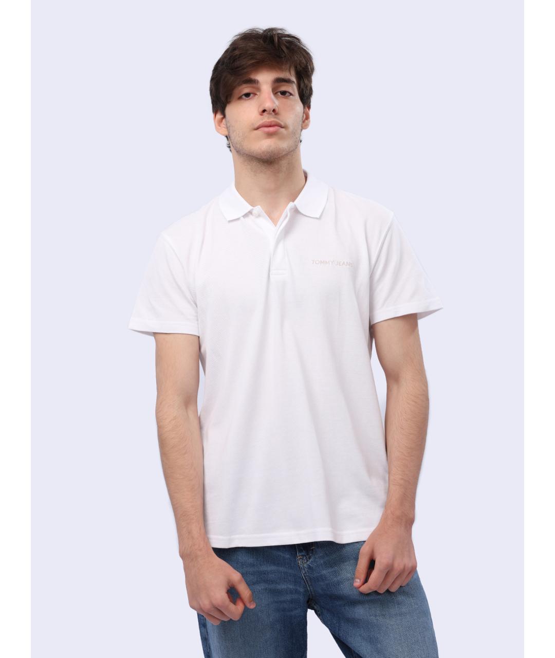 TOMMY HILFIGER Белое хлопковое поло с коротким рукавом, фото 5