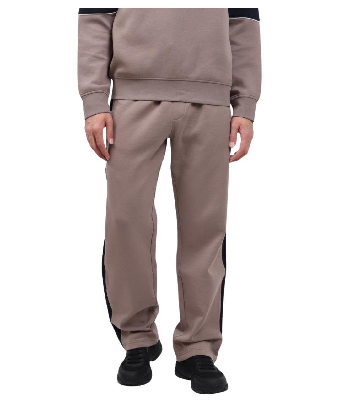 ARMANI EXCHANGE Коричневые хлопковые повседневные брюки, фото 1